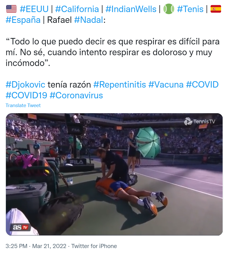 lesión de Rafael Nadal