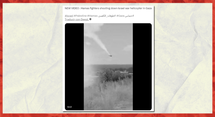 Falso_Hamás derribó helicóptero de Israel
